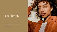 Fashion social media story psd template with a thank you message