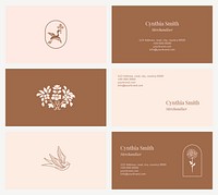 Fashion name card template vector collection