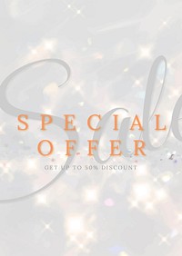 Special offer poster template psd with editable text