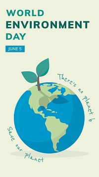 Environment poster vector editable template save the planet