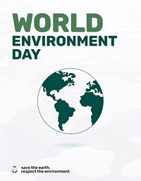 World environment day vector flyer editable template