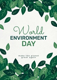 World environment day psd poster editable template