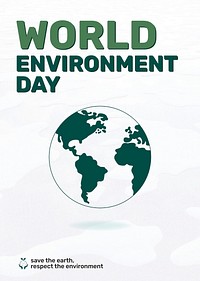 World environment day psd poster editable template