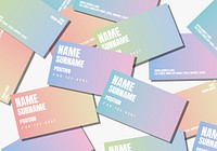 Pastel business card vectors collection