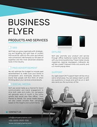 Professional business flyer template psd black modern design