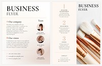 Business flyer template psd feminine style set