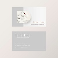 Business card template psd for beauty brand in feminine theme 