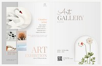 Art exhibition flyer templates psd editable design in simple theme