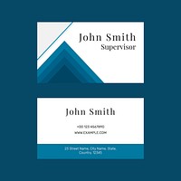 Modern business card template vector in navy blue set