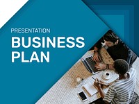 Business plan presentation template psd cover page