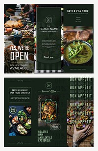 Restaurant business brochure template psd