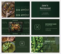 Food business card templates psd