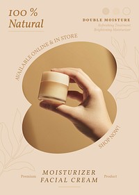 Skincare poster template psd