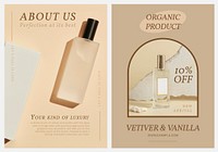 Perfume poster template psd set