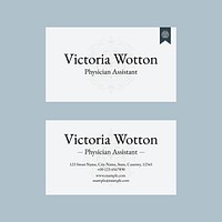 Classy business card template vector with vintage ornaments