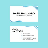 Editable business card template psd in abstract minimal design