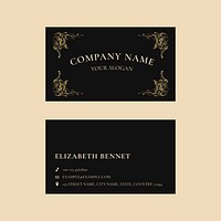 Luxury business card template vector in minimal design