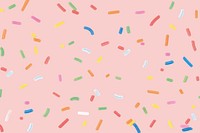 Confetti sprinkles background in pink