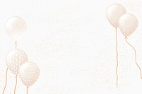 Luxury balloon psd background celebration in gold tone