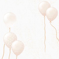 Luxury balloon vector background celebration in gold tone