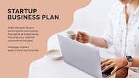 Presentation template vector for startup business plan