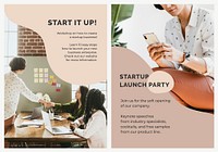 Startup poster template psd for small business