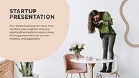 Startup presentation template vector for photoshoot