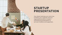 Startup presentation template psd for small business