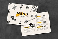 Italian cuisine menu template vector