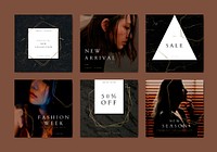 Fashion banner template vectors collection