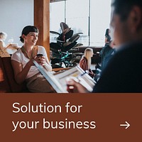 Business solution template psd for social media post