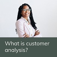 Business customer analysis template psd for social media post