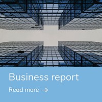 Business report template psd for social media post