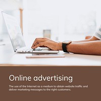 Digital marketing business template psd on advertising topic for social media post