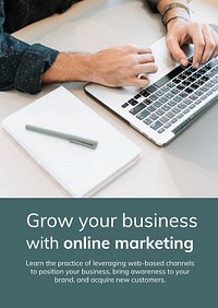 Digital marketing business template psd on growth topic for poster