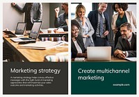 Various digital marketing templates psd business poster set