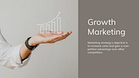 Digital marketing business template psd on growth topic for presentation