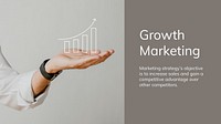 Digital marketing business template vector on growth topic for presentation