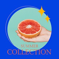 Summer fashion template vector for social media post