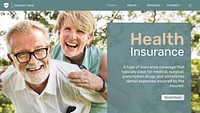 Health insurance template psd with editable text