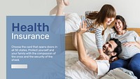 Health insurance banner template psd with editable text 