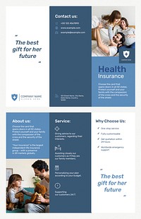 Health insurance brochure template psd with editable text