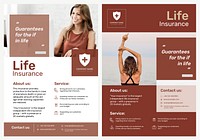 Life insurance poster template psd with editable text set