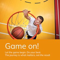 Basketball sports template psd motivational psd social media ad