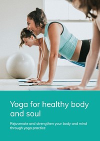 Yoga wellness template vector for healthy lifestyle for ad poster