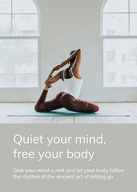 Yoga wellness template vector for healthy lifestyle for ad poster