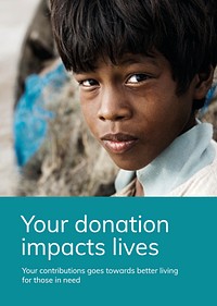 Donation impact live template psd charity organization ad poster