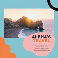 Weekend getaway travel template psd for agencies ad social media ad