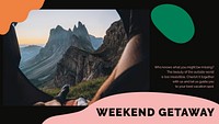 Weekend getaway travel template psd for agencies presentation