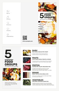 Food group brochure template psd